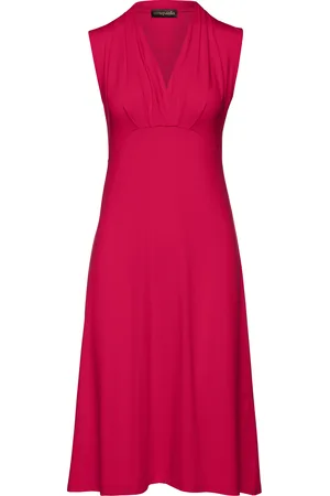 Conquista Womens Solid Colour Empire Line Sleeveless Dress in Dark - Size EU 40 (Womens)