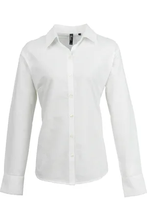 Premier Womens/Ladies Signature Oxford Long Sleeve Work Shirt - Size 18 UK