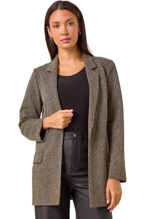Roman Womens Longline Textured Jersey Blazer - - Size 12 UK