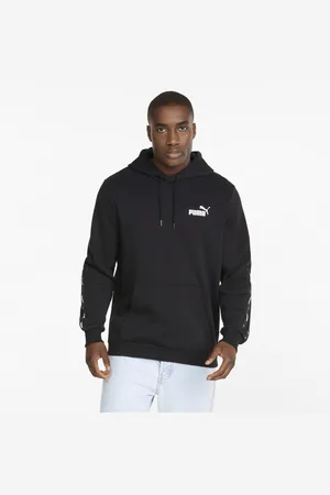 PUMA Mens Essentials+ Tape Hoodie Hoody Hooded Top - Cotton - Size Medium