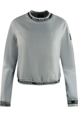 Parajumpers Womens Vale Brand Logo Taped Hems Vapour Cropped Jumper - Size Small