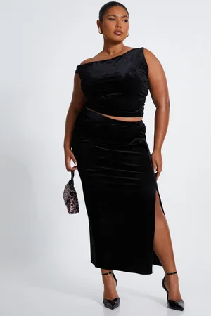Quiz Womens Curve Velvet Maxi Skirt - Size 20 UK