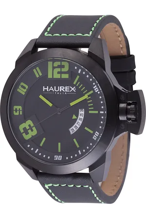 Haurex Mens :storm /green dial watch Leather - One Size