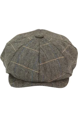 Infinity Mens Peaky Blinders Herringbone Hat - Tweed - Size X-Large