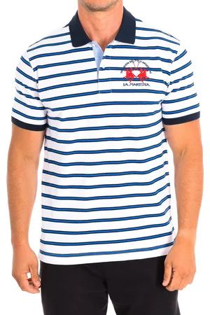 La Martina Mens Short Sleeve Polo TMP024-PK147 man - Cotton - Size Large