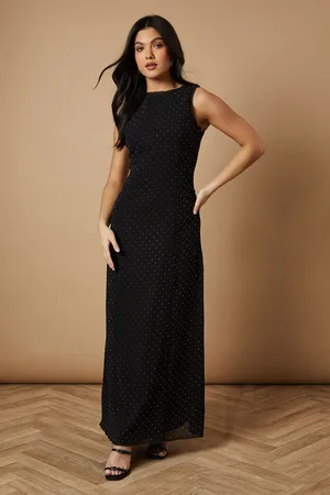 Oasis Womens Sleeveless Hotfix Maxi Dress - - Size 10 UK