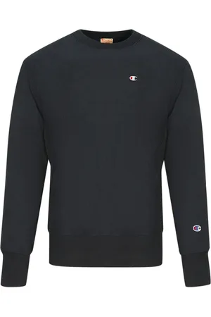 Champion Mens Reverse Weave C Logo Navy Jumper Cotton - Size X-Small
