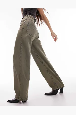 Topshop Womens Baggy high rise jean in overdye tint- - Size 24W/32L
