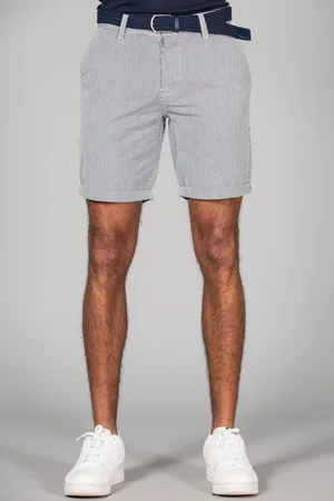 Tokyo Laundry Mens Stripe Cotton Cord Oxford Shorts With Belt - Size X-Large