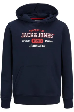 JACK & JONES Boys Hoodies Pullover Sweat Logo Design - - Size 8Y
