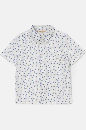 Angel & Rocket Boys Toby Spot Textured Shirt - Size 5Y