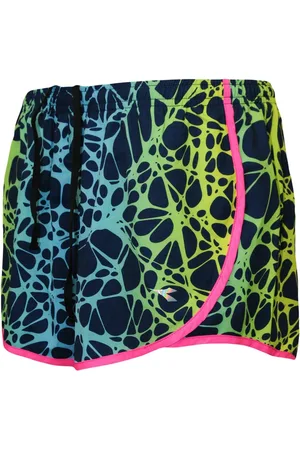 Diadora Running Womens Black/Green Shorts - Textile - Size Large