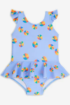 THE BONNIE MOB Baby Girls Beach Ball Frill Swimsuit in - Size 6-12M