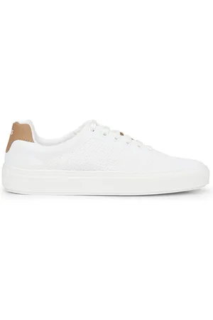 HUGO BOSS Womens Katie Low-Cut Trainers in Leather - Size UK 6