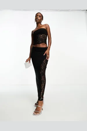 Public Desire Womens lace insert column maxi skirt co-ord in - Size 6 UK