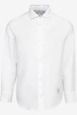 ELEVENTY Boys Long Sleeve Logo Shirt in - Size 4Y