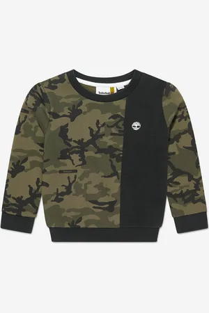 Timberland Boys Camouflage Sweatshirt in Green - - Size 16Y