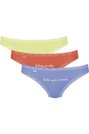 Sloggi Womens 24/7 Weekend Brazil 3 Pack Briefs - Polyamide - Size Small