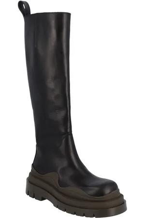 Bottega Veneta Womens Women Tire Kneehigh Boots In And Camping Calf Leather - Size UK 3