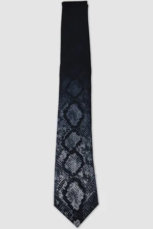 Twisted Tailor Mens Carrol Snake Print Tie - One Size