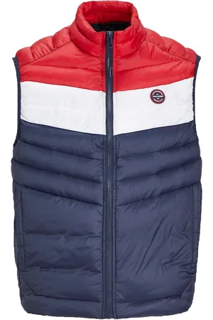 JACK & JONES Mens Sleeveless Gilet – Zipper Closure and High Neck - - Size Small
