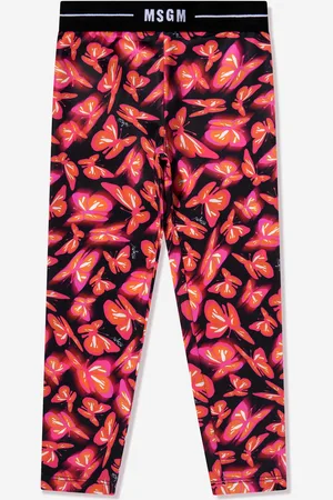 Msgm Girls Butterfly Leggings in - Size 10Y
