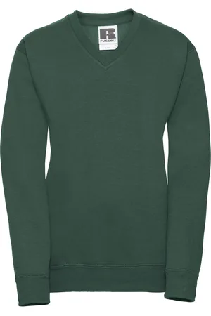 Russell Athletic Childrens Unisex Collection Childrens/Kids V Neck Sweatshirt (Bottle ) - Size 5-6Y