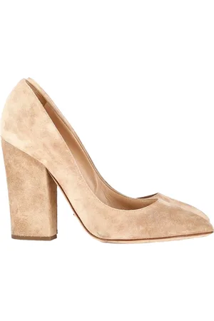 Sergio Rossi Pre-owned Womens Scarlett Block-Heel Pumps in Suede - Size EU 38