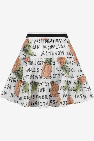 MONNALISA Girls Skirt - Cotton PineappSkirt - - Size 10Y
