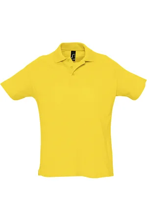 Sols Mens Summer II Pique Short Sleeve Polo Shirt (Gold) - - Size Small