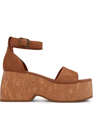 TOMS Womens Laila Platform Sandals - Suede - Size UK 5