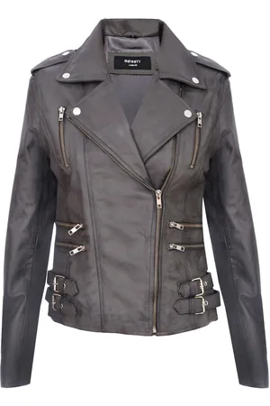 Infinity Womens Brando Biker Jacket-Loddon - Lamb Leather - Size 20 UK