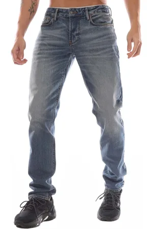 Emporio Armani Mens J06 Slim-Fit Washed Jeans in - Size 32W/30L
