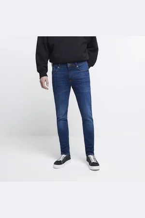 River Island Mens Skinny Jeans Dark Fit Cotton - Size 26 Long