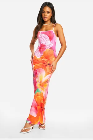 Boohoo Womens Floral Print Strappy Maxi Dress - - Size 18 UK