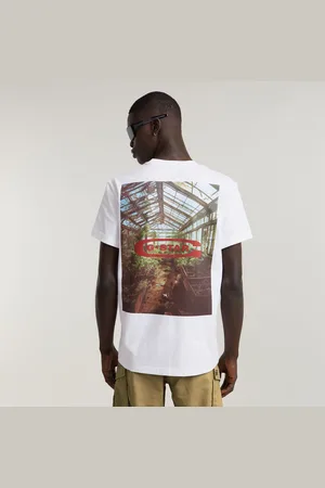 G-Star Mens G-Star RAW Photo Print T-Shirt - Cotton - Size Large