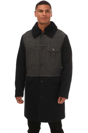 Emporio Armani Mens Trench Shirt in Indigo - Cotton - Size Small