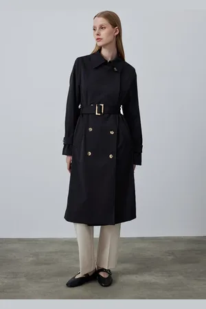 Gusto Womens Tailored Classic Trench Coat - - Size Small