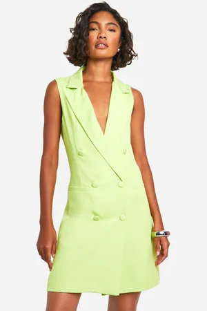 Boohoo Womens Tall Woven Tailored Waistcoat Blazer Dress - - Size 10 UK