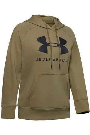 Under Armour Womens Rival Fleece Sportstyle Graphic Hoodie 1348550 331 - Cotton - Size Small