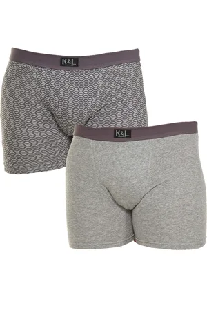 Kisses and Love Mens Pack-2 Basic Boxers with breathable fabric KL2009 men - - Size Large