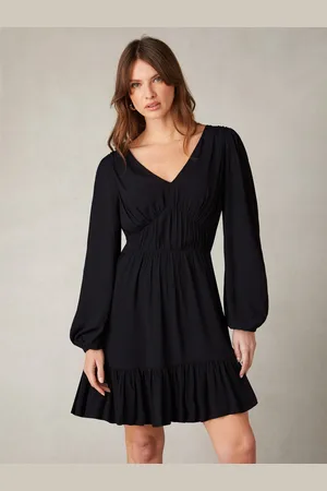 Ro&Zo Womens Elastic Waist Tie Back Mini Dress - Size 8 UK