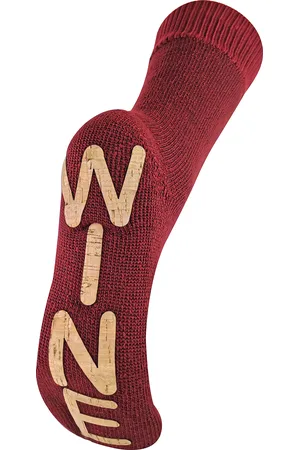 Sock Snob Womens Ladies Thick Thermal Fleece Lined Novelty Wine Soft Slipper Socks - - Size UK 4-6.5