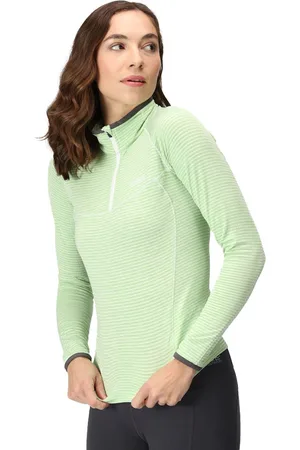 Regatta Womens Ladies Yonder Half Zip Long Sleeve Moisture Wicking Top - - Size 14 UK