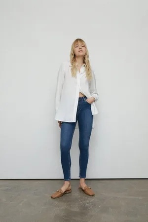 warehouse Womens 98s Denim Mid Rise Skinny Jean - Cotton - Size 8 Regular