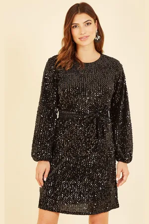 Mela Womens Sequin Smock Dress - Size 12 UK