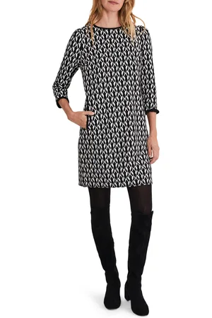Phase Eight Womens Katrine Geo Jacquard Dress - - Size 10 UK