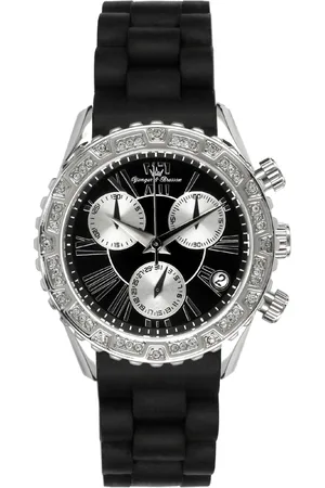 Yonger & Bresson Womens and Dial Silver Case Watch Rubber - One Size