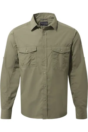 Craghoppers Mens Kiwi Long-Sleeved Shirt (Pebble ) - Size 4XL