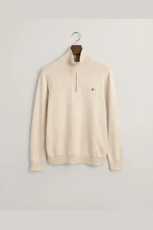 GANT Mens Classic Cotton Half zip Jumper - - Size Medium